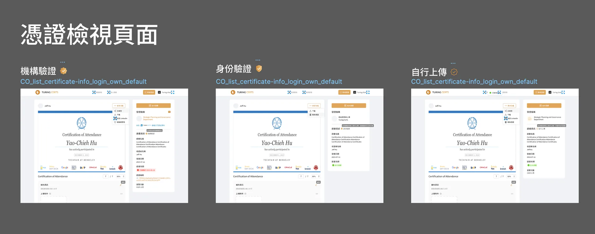 SaaS 平台產品設計|Turing Certs